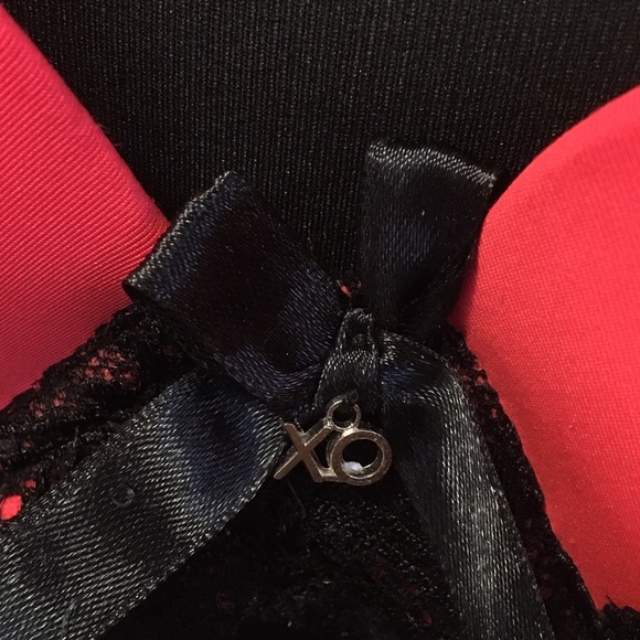 Xoxo coral & black lace bra 38C - Picture 2 of 4